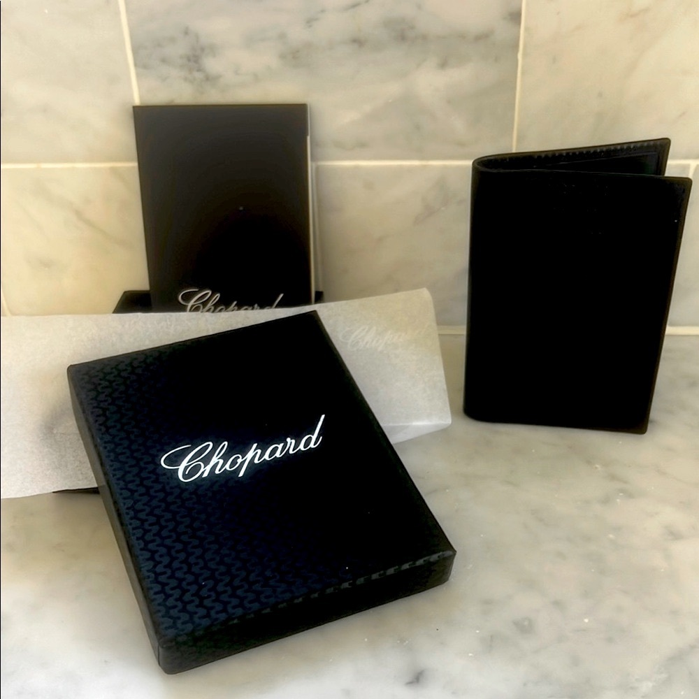 NIB Chopard Black Men's Mille Milglia  Wallet/Card case
